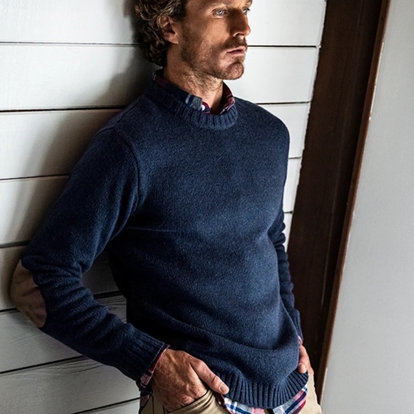 Line of Trade Other - Line of Trade XL Navy Blue Starboard Donegal Wool Blend Pullover Sweater